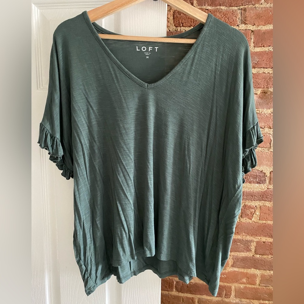 Loft Ruffle Sleeve Tee - Picture 2 of 7